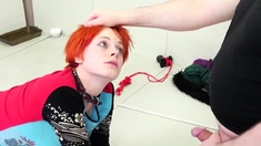 Water bondage and squirting redhead teen public czech