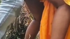 Amateur BJ and fuck outdoors