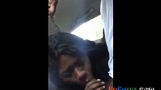 Ebony blowjob in car
