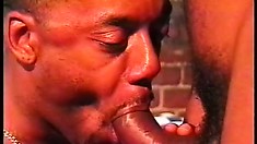 Big dick black gays chew meat and fuck a tight widespread butthole