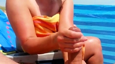 Beach Handjob